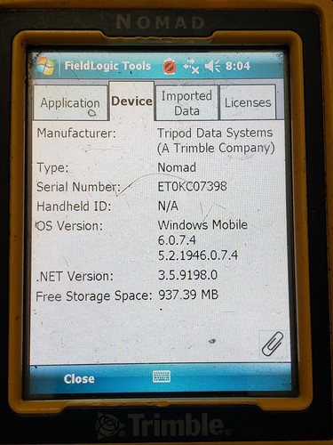 Trimble Nomad 800LC With SatViewer 1.0.4.0 In Fair Condition. NO BATTERY!!! - Picture 19 of 24