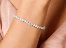 5 Ct Round Cut Lab-Created Diamond Women's Tennis Bracelet 14K White Gold Plated