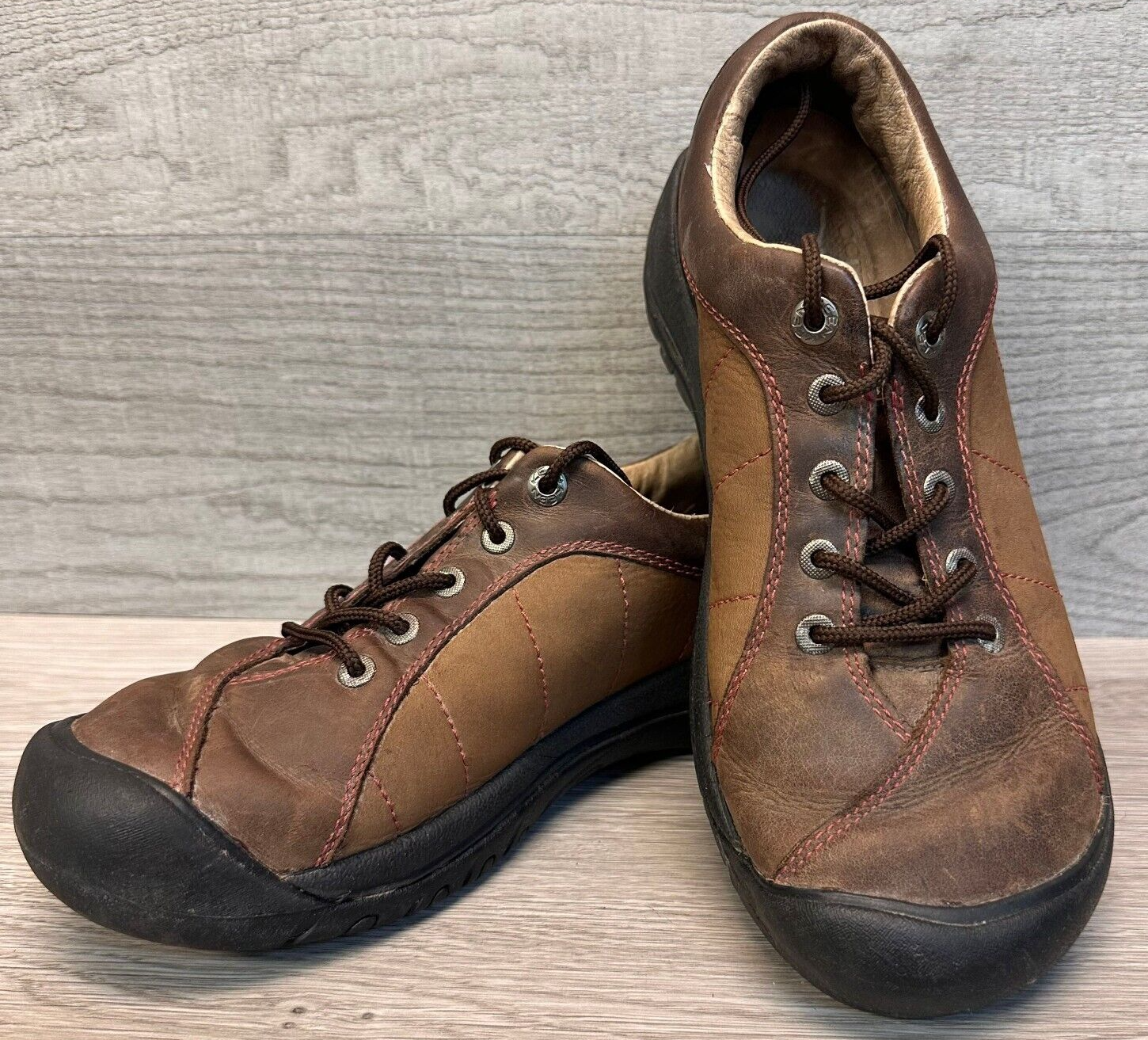 Scarpe Keen donna 9 5 pelle marrone 5322 WLNT escursione tutti i giorni outdoor passeggio attivo