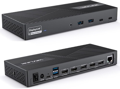 WAVLINK USB C Docking Station 3 Monitors (4K@60Hz), Displaylink Laptop 100W - 第 1/10 張圖片