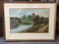 Vintage Framed original Oil Painting on board by Robert Pearce landscape