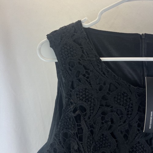 Zeagoo NWT Womens Black Lined Scoop Neck Lace Front Wide Strap Tank Top Size XXL - Picture 8 of 23