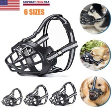 Adjustable Anti-Biting Pet Dog Soft Silicone Mouth Muzzles Breathable Basket US