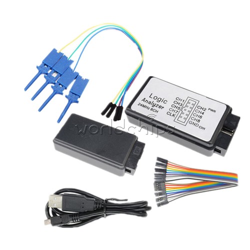 IIC SPI LHT00SU1 24MHz USB Logic Analyzer & Connection line Test Clamp Clip Kit - Picture 2 of 27