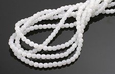 200 Milky White Czech Glass Round Beads 3MM LIMITED
