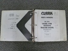 Clark Michigan 475B Tractor Pala Rueda Cargador Piezas Catálogo Manual 421J102-