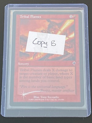 Foil Tribal Flames 176/350 MTG Invasion Set LP+/EX+ English (COPY
