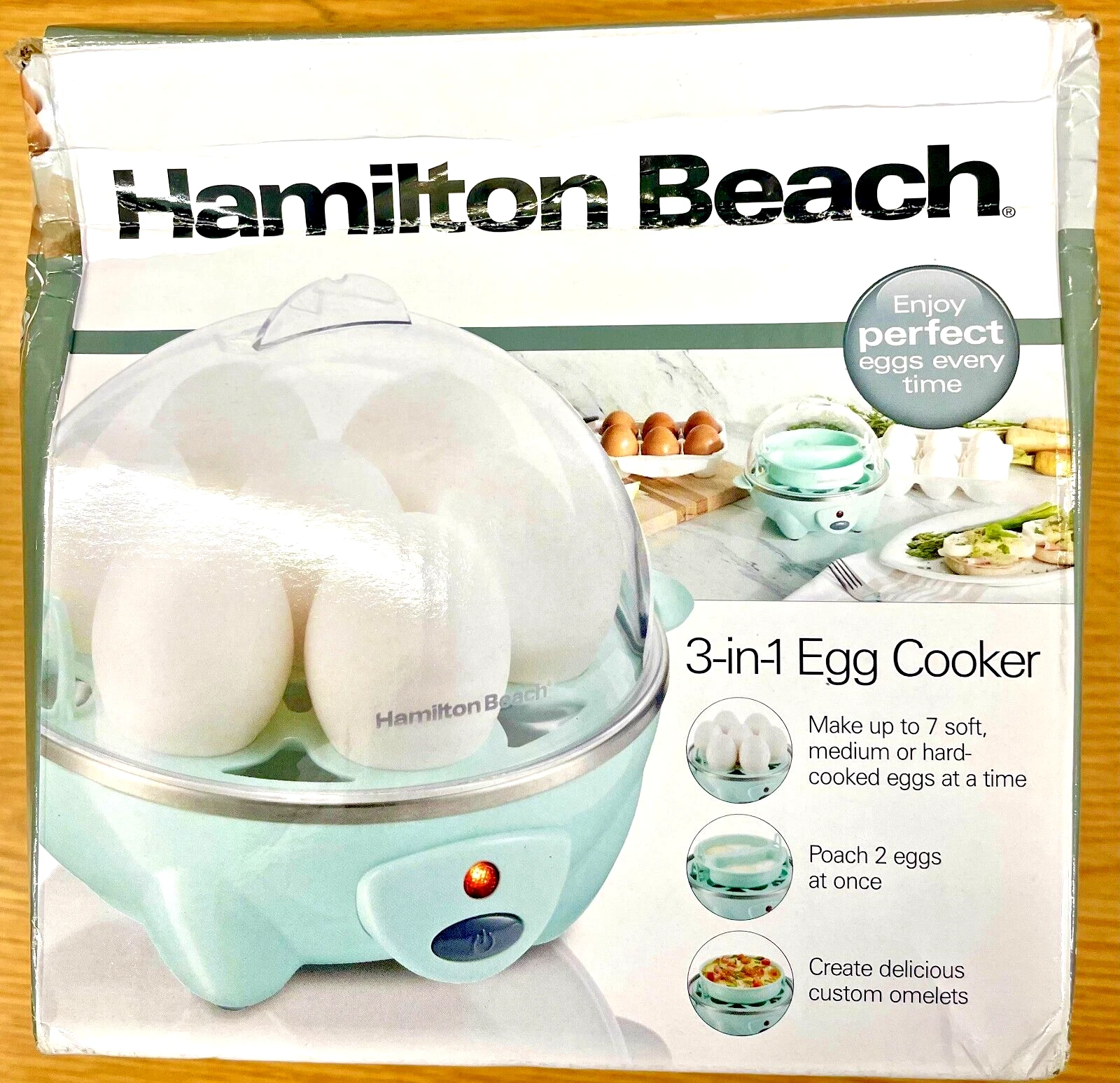 Versatile 3-in-1 Egg Cooker: Boil, Poach, and Steam with One Touch Control