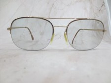 Zeiss W Germany 5478 Eyeglasses Frame Unisex Polished Gold Half Rim 61-19-145