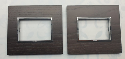 Stock 2 Plaketten Vimar Eikon Evo IN Holz A 3 Module Farbe Wenge COD 21653.33