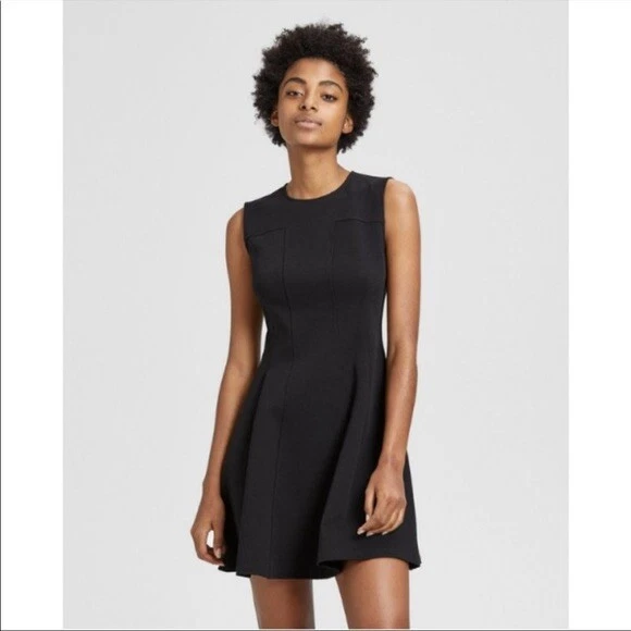 Black sleeveless mini shop dress