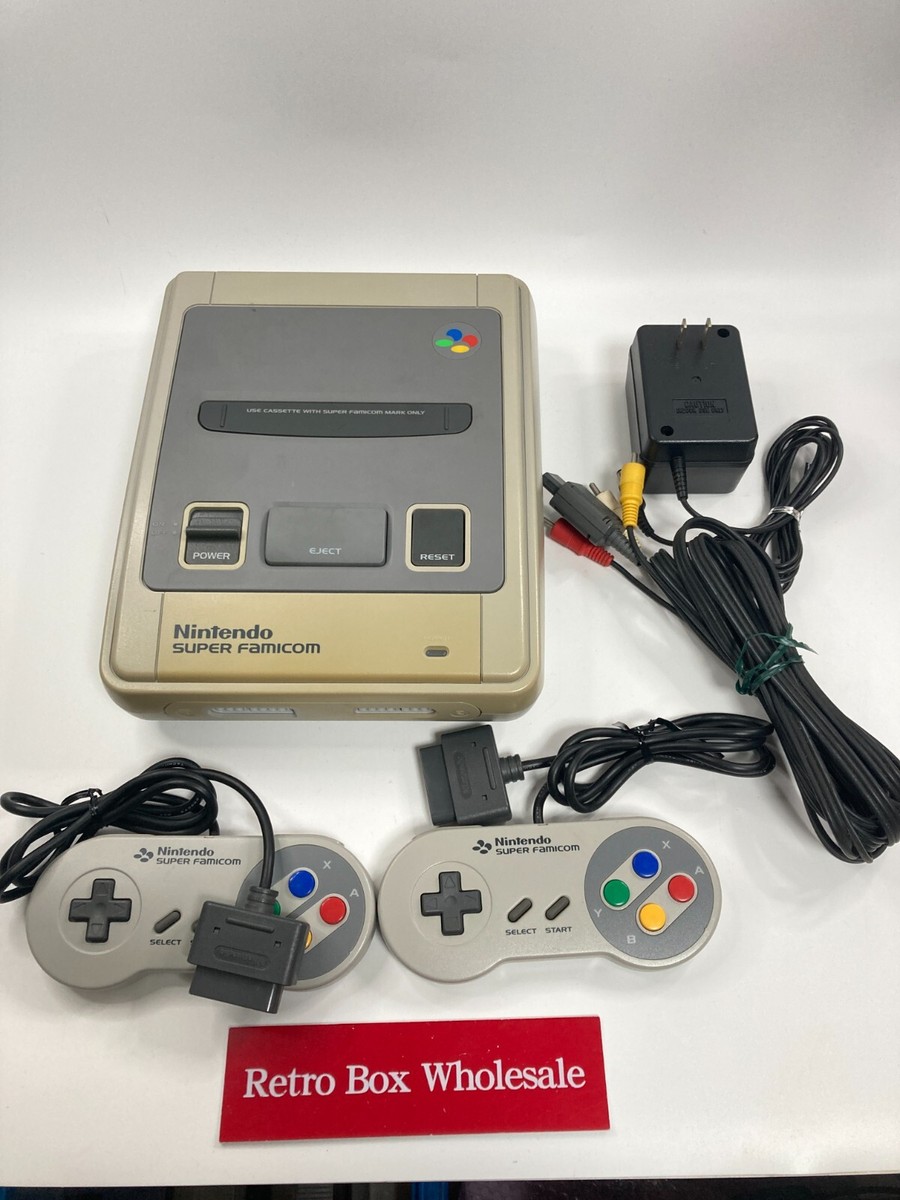 Nintendo Super Famicom SFC Console with Controller Cables SFC