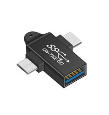 USB Type C  Micro USB Male to USB 3.0 2in1 OTG Adapter Converter Android PnP