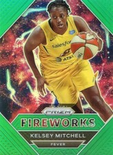 2021 Panini WNBA Prizm KELSEY MITCHELL #13 FIREWORKS GREEN PRIZM FEVER