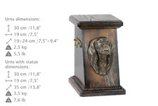 Dachshund long haired, dog urn made of cold cast bronze, ArtDog, USA - kind3