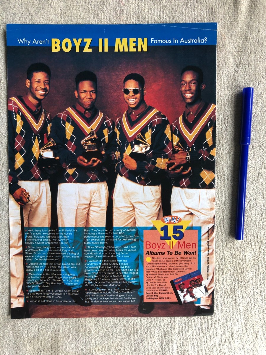 boyz II men Nathan Morris Shawn Stockman Rare Import 90s Magazine