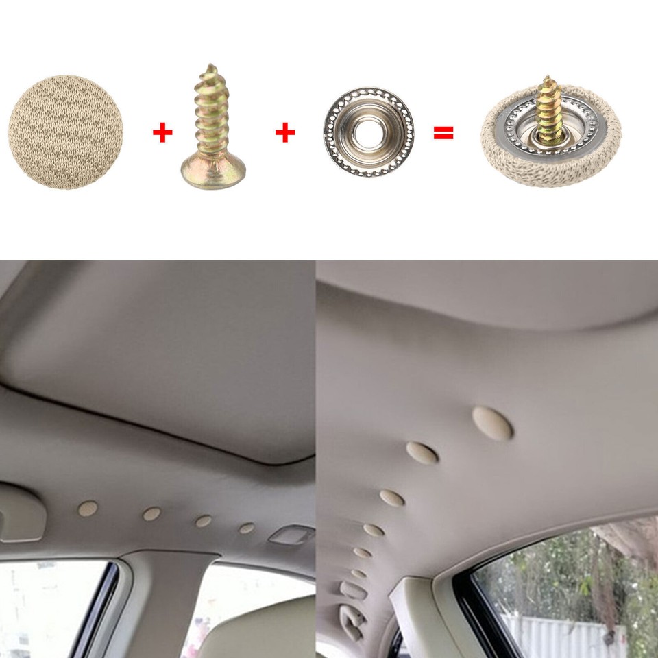 Universal 60Pcs Car Roof Liner Ceiling Buckle Sagging Headliner Pins
