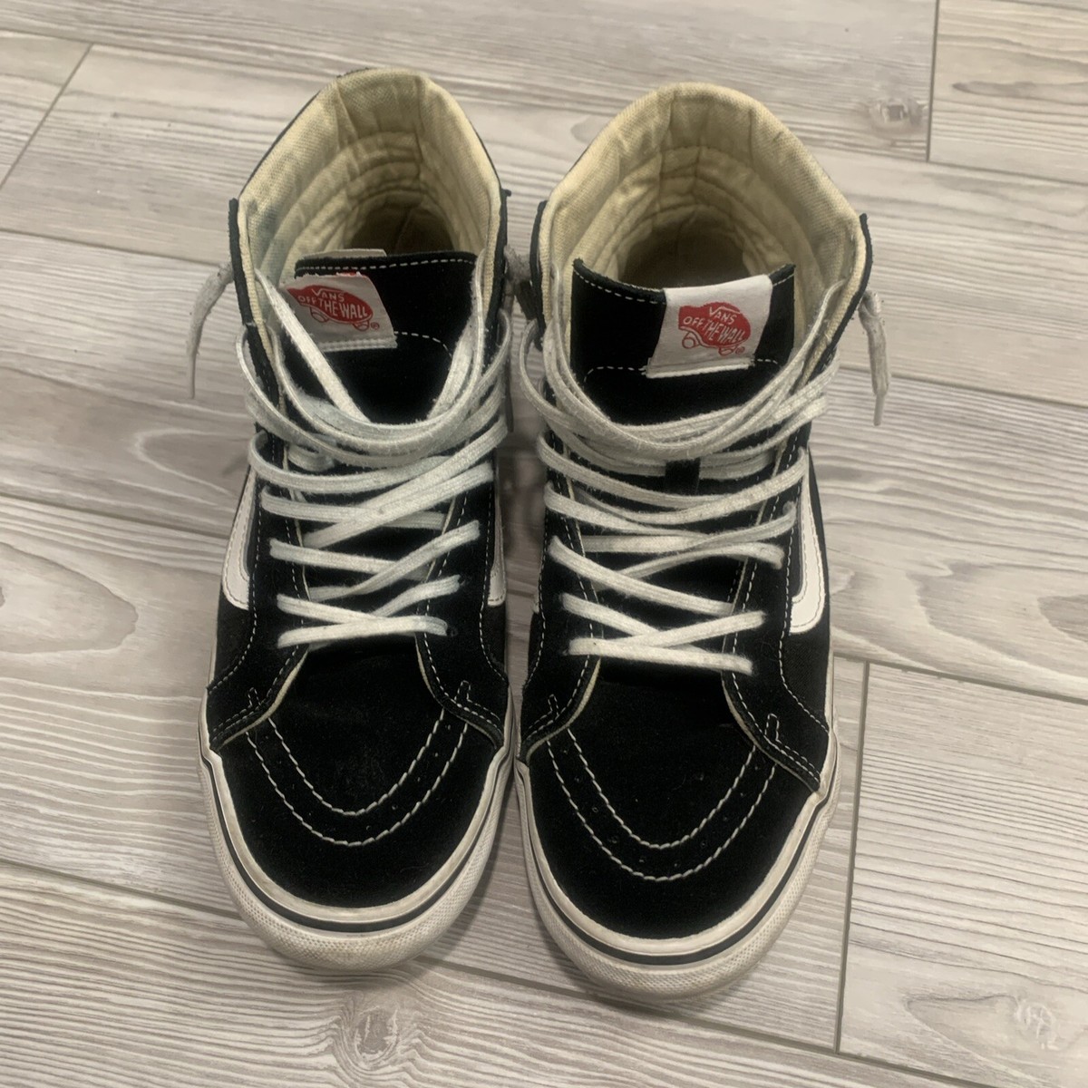 Size Vans Vintage Distressed Black Old Skool Skating Shoes