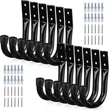 12 Pack Heavy Duty Garage Storage Hooks Wall Mount J Hooks for Hanging Tools