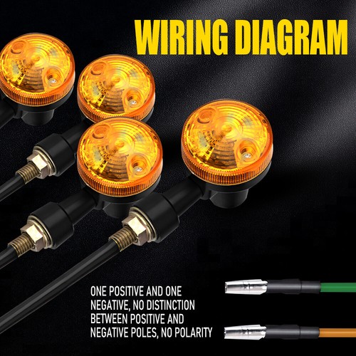 4X Turn Motorcycle Signals Blinker Lights For Honda Shadow Aero 750 - Bild 5 von 10