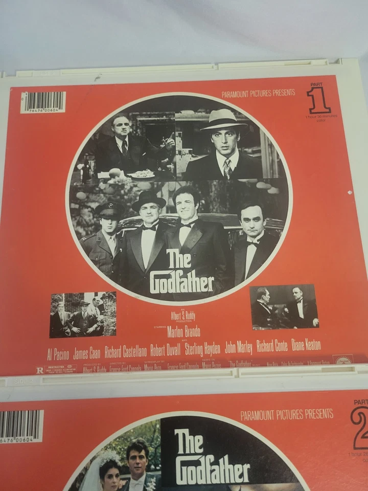 Vintage The Godfather Motion Picture 2-Disc Set RCA Video Discs - Imagem 4 de 4