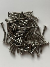 100 1/8" diameter x 3/4" long x 17/64" head diameter Stainless Steel Split Rivet