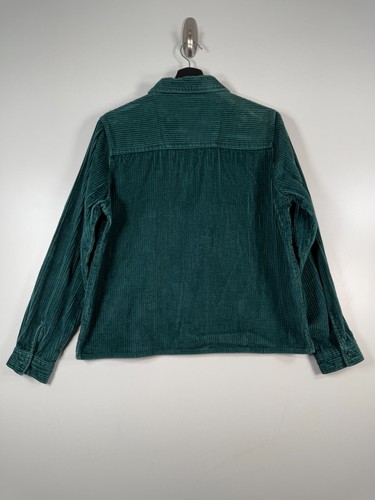 Vtg North Crest Kids Girls Corduroy Full Zip Shirt Jacket Green Sz S 6-8 21x23.5 - Picture 9 of 11
