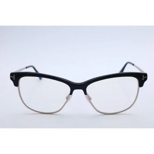 Tom Ford TF 5546-B 001 Half Rim Black Eyeglasses Clear Lenses 52mm - Picture 2 of 3