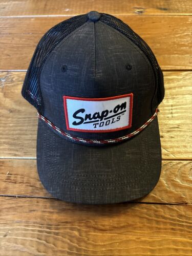 Snap-On Tools Black Rope Patch Cap Hat Mesh Trucker Men’s Snapback