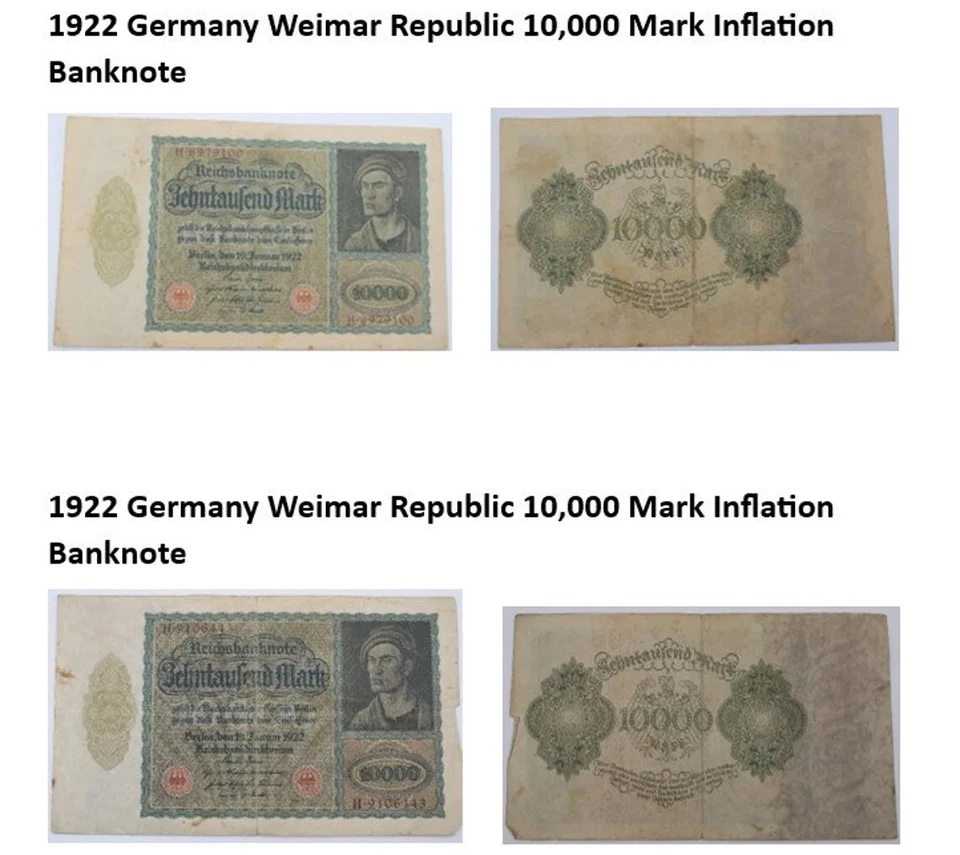 Group of 11 - Pre 1918 German Empire Banknotes - 1910 to 1917 Pre WWI and Durin - Image 2 of 4