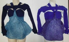 DANCE Costume top glittered empire line with pullover shrug thumbholes XsmAdult