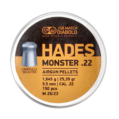 NEW NEU JSB Hades Monster Diabolos 5,5 mm 150 Diabolos für Luftgewehr Luftpistol