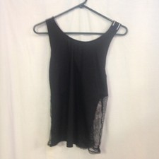 Hunter Women's Cross Back Chain Trim Tank Top - Black - Size 2X