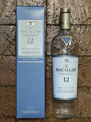 The Macallan Triple Cask Matured 12 Years Old Empty Bottle w Box