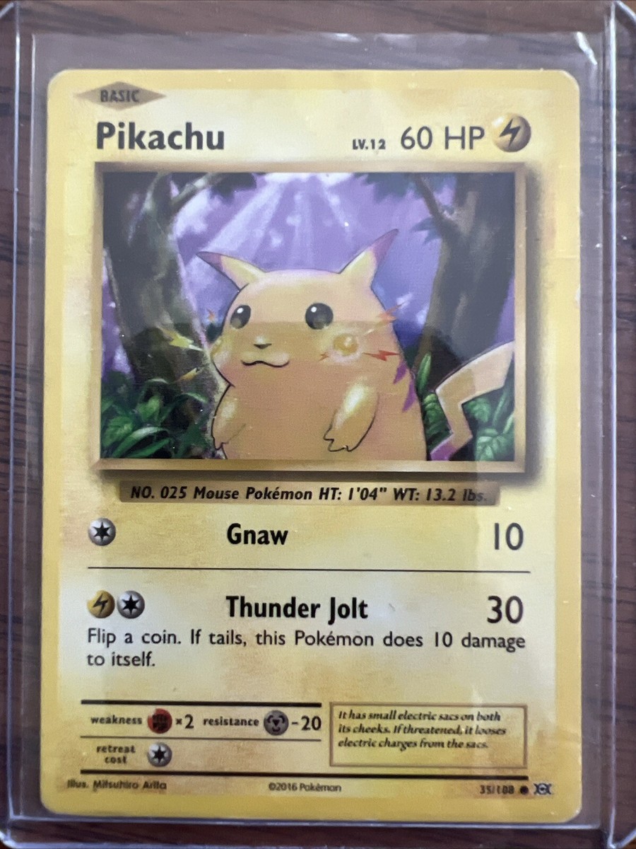 Pikachu XY Evolutions 35/108 Pokemon Card 2016 LP