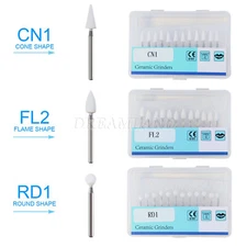 Dental White Polishing Stones Flame Cone shape FG bur Arkansas Stone FL2 CN1 RD1