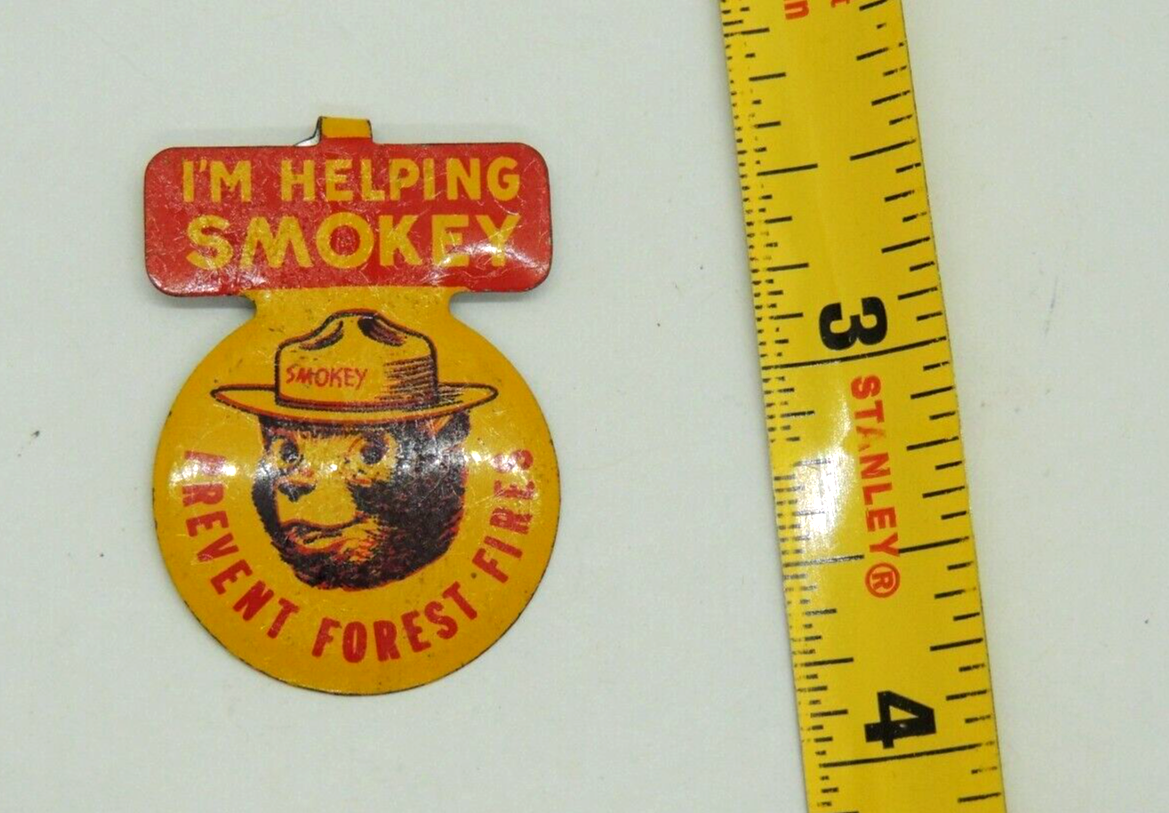 Smoke Tree Ranch Pin Vintage Original Smokey The Bear Badge Lapel Pin Green Duck Co Chicago ...