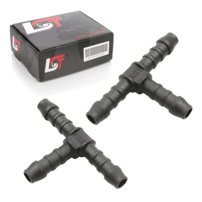 2x Schlauchverbinder T-Verbinder für Rohr und Schlauchverbindungen Ø 6 mm