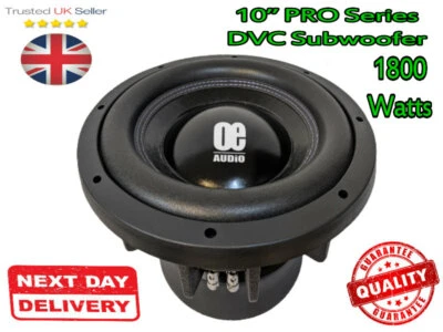 10" Zoll 30 Cm 1800 WATT Auto Audio Subwoofer Dual 4 Ohm OE Audio Deutsch - Bild 1 von 4