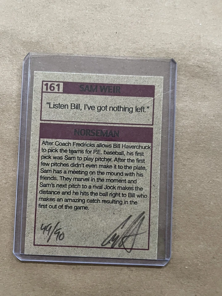 Tarjeta coleccionable Cuyler Smith FREAKS AND GEEKS Sam Weir firmada #’d 49/90 Foto 2 de 2