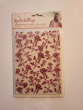 Crafter's Companion SC Rustic Cottage ROSE GARDEN Embossing Folder