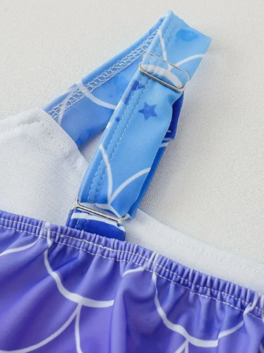 Girls Tankini and Mermaid Tail New Select Your SIze Blue New Swim Wear Cosplay - Picture 3 of 5
