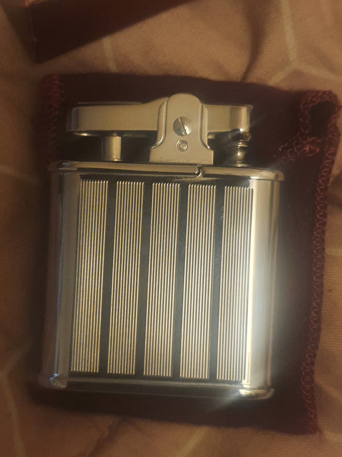Ronson Whirlwind Lighter with Box and pouch Showroom Condition 1957