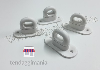 Occhielli Ovali Per Teloni Fermo Cavallotto PVC Per Occhielli Ovali 42x22mm - Chiusura Rapida Per Teloni E Gazebo, Marrone Fermo Girevole Telone