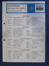 Telefunken  banjo automatic 105  Service-Information #2*