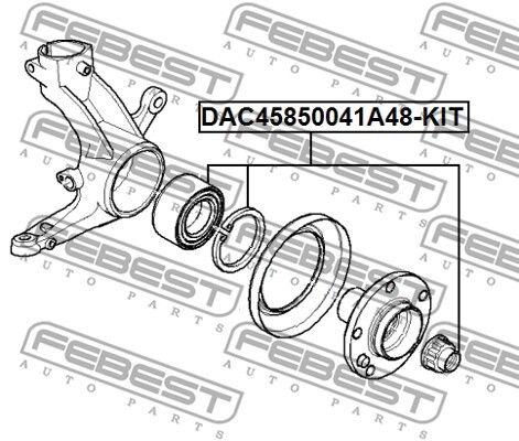 DAC45850041A48-KIT FEBEST Wheel Bearing Kit for BMW,MERCEDES-BENZ
