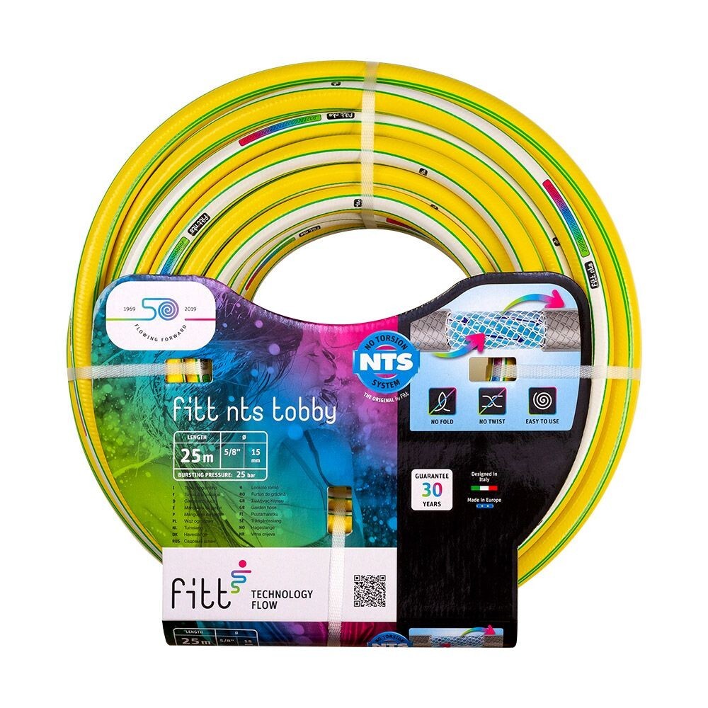 Tubo acqua giardino 3/4 in gomma Pvc per innaffiare irrigazione Fitt Tobby NTS