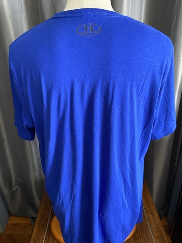 Under Armor Men’s Heat Gear XL Blue Loose Activewear Short Sleeve Shirt - Picture 4 of 9