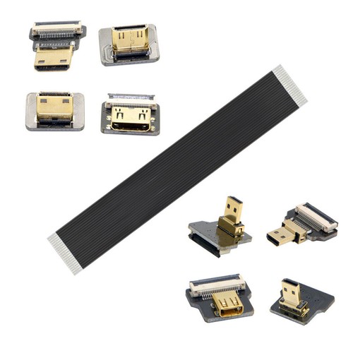 HDTV FPV Micro HDMI Mini HDMI 90 Degree Connector FPC Flexible Ribbon Cable - Picture 6 of 23