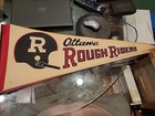 CFL Ottawa Rough Riders Vintage 1970's 1 Bar Helmet Football Pennant Used — photo 1
